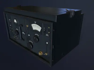 WWII German VHF Receiver Radio  Low-poly 3D model