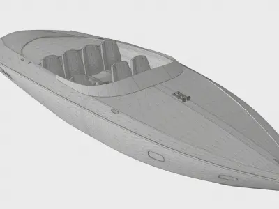 Speed boat BLENDER 3D Model Cycles 3D model