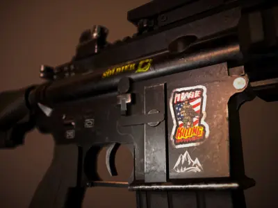 M4  HK416 Low-poly 3D model