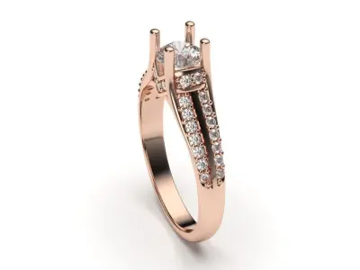 solitaire with ring sizes  8 part S31 3D print model