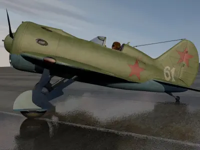 Polikarpov I-16 Mosca 3D model