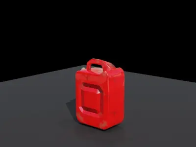 Game ready low poly gasoline can Free low-poly 3D model