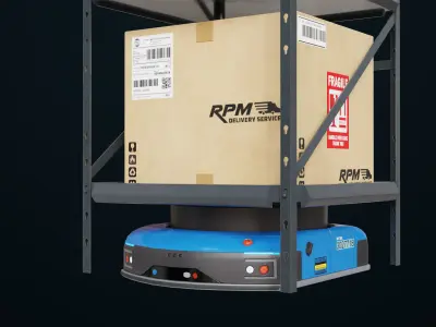 Warehouse Robot Generic All PBR Unity UE Textures Low-poly 3D model purchase