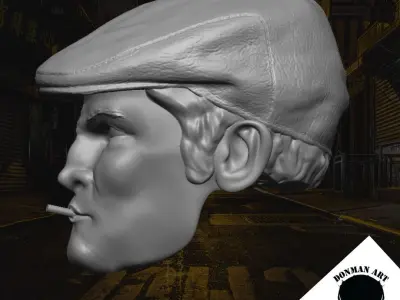 The Saboteur Head for 6 inch action figures 3D print model