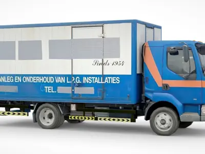 Renault Midlum 180 EURO 2005 Low-poly 3D model