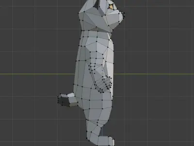Low Poly Lynx wolf Low-poly 3D model
