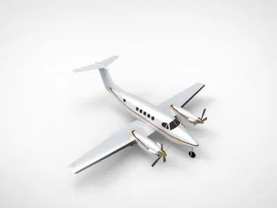 Beechcraft King Air airplane 3D model