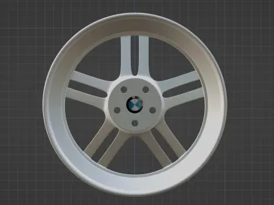 Classic car wheel 3D model by JustasR3D