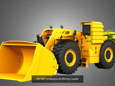 AD63 - WX18H Underground Mining Vehicles 2 in 1 3D Model Pack