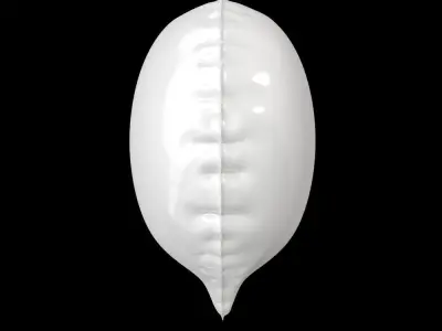 balloon text speech bubble inflatable  3D model