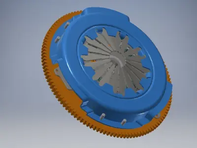 Car clutch 3D model 3D model