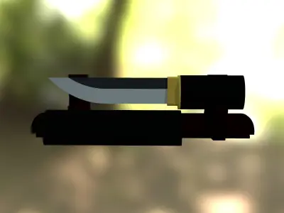 Kaiken with Stand Free 3D print model