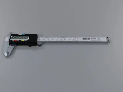 Digital caliper PBR Low-poly 3D model