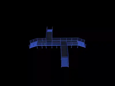 industrial metal platform 03 3D model