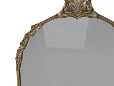Antique Frame Mirror Low-poly 3D model