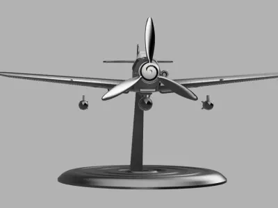 Messerschmitt BF109 156 scale Bolt Action 3D print model