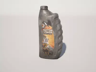  Motor Oil Bottle Low-poly 3D model