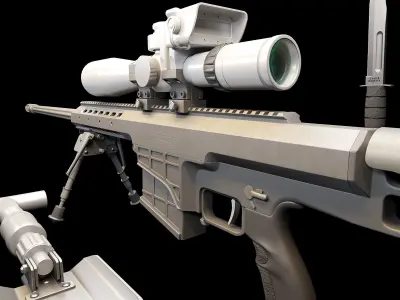 Sniper Rifle 3D model 24