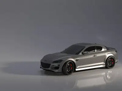 Mazda RX-8 2005-2008 Sports Car 3D Model 3D model