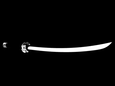 Fantasy Old Katana Low-poly 3D model