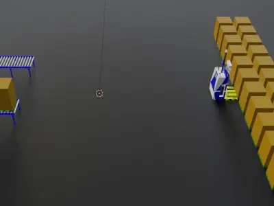 Fork Lift AGV 3D Designed model 3D model