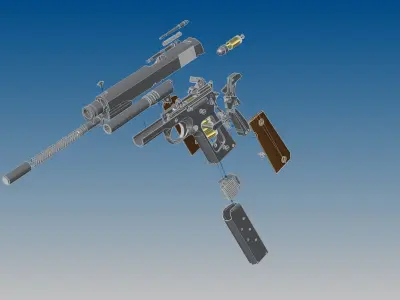 Colt 1911 3D model purchase