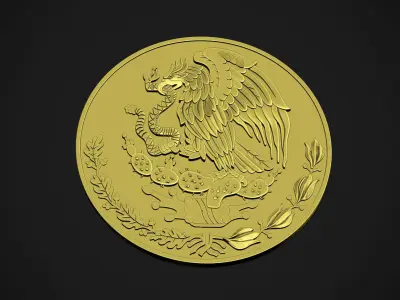 Mexican Eagle Coin 3D print model