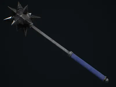 Medieval Weapon Morning Star -PBR- Game Ready Low-poly 3D model