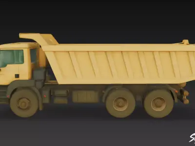 Dump Truck Low-poly 3D model purchase