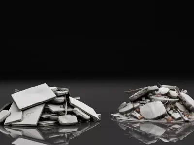 Abandoned Soviet Interior Low-poly 3D model