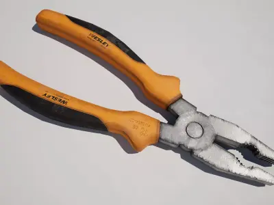  Pliers Low-poly 3D model