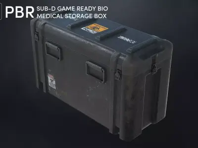 Bio Medical Storage Container Low-poly 3D model
