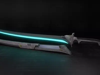 Sci-Fi Katana 3D model
