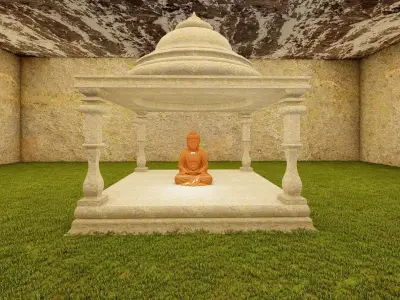 Buddha temple 3D model