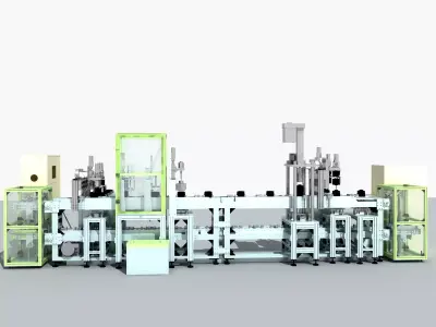 Industrial Equipment 4-Plastic Sealing Assembly Production  3D model