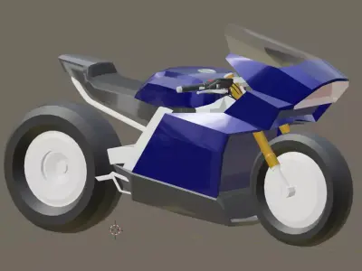 Cyberpunk Bike Low-poly 3D model get