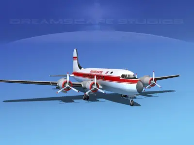 Douglas DC-4 Richards Aviation 3D model