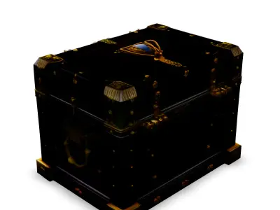Ornate Treasure Chest 3D Model Low-poly 3D model