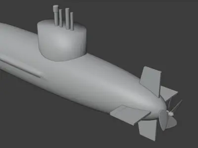 3d submarine model 3D model