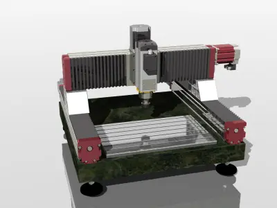 3D cnc servo machine 3D model
