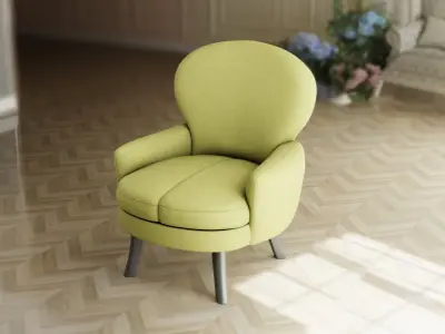 Furniture Accent Chairs Bohemian 003 Low-poly 3D model