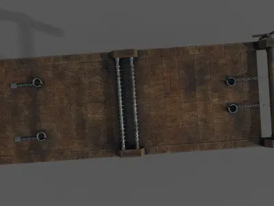 Torture Table 3D model  Low-poly 3D model