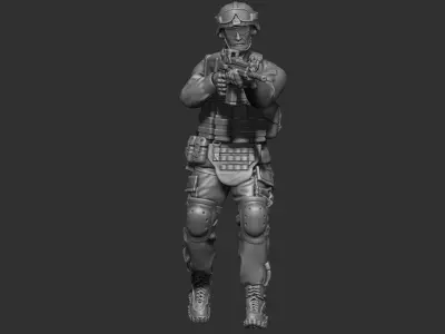 USA modern Soldier  3D print model