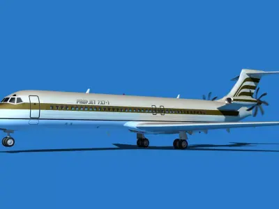 Boeing 7X7-1 Jet Fan V106 3D model