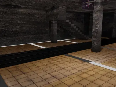 Metro Station Low-poly 3D model buy