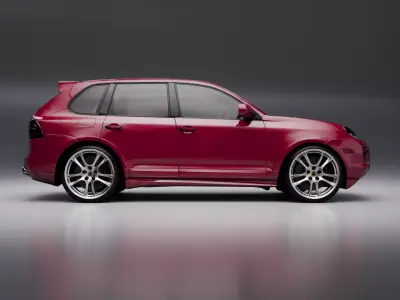 Porsche Cayenne Turbo S 2009 Low-poly 3D model