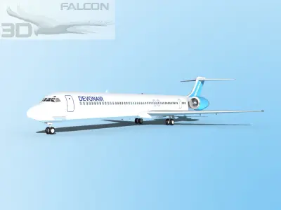 Falcon3D MD-80 Devonair 3D model