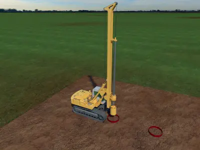 Rotating drill 3D model