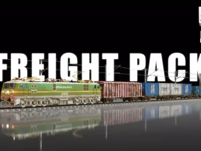 Indian Railways Ultimate Freight Pack Low-poly 3D model