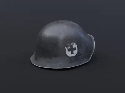 M1918 Swiss army helmet Free low-poly 3D model